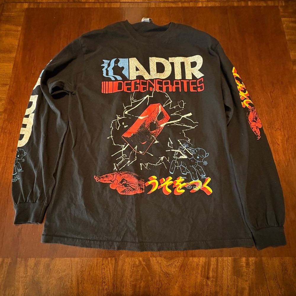 A Day To Remember ADTR Degenerates Tour 2019 Long Sleeve M Black Band Tee